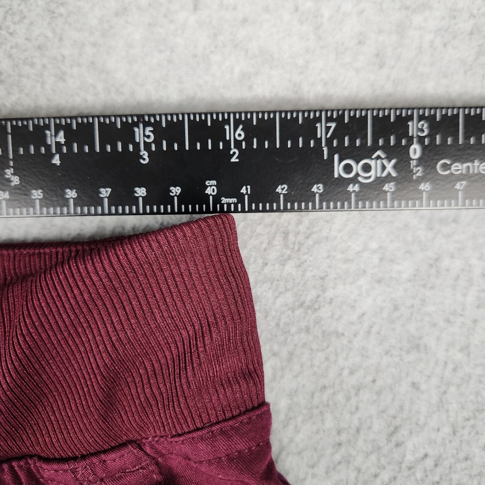 Med Couture Scrub Pants Womens Large Wine Touch Cargo Pockets Stretch Drawstring - Picture 4 of 7